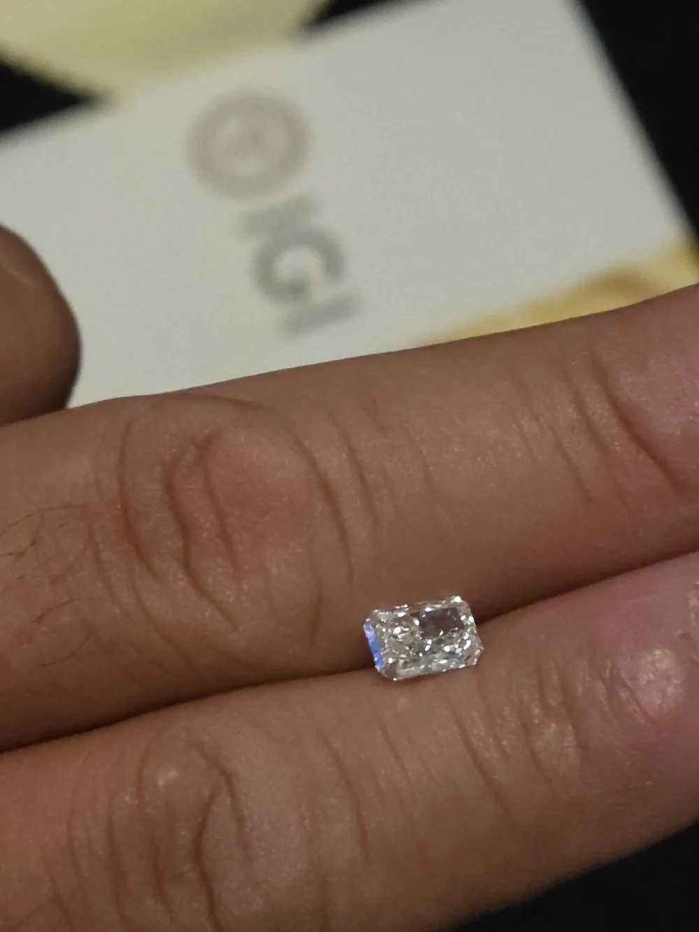 1.03ctw LAB Radiant Diamond
